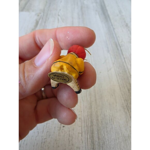 Dept 56 polliwoggs mini pumpkin jack-o'-lantern ornament as is Halloween tree ta - Picture 9 of 10